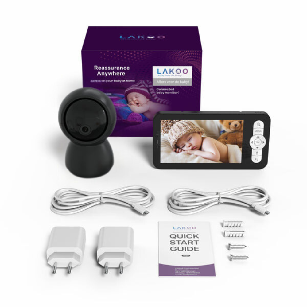 LAKOO babyfoon "Levi" - camera met app - losse camera / uitbreidingsset (Levi) - zwart