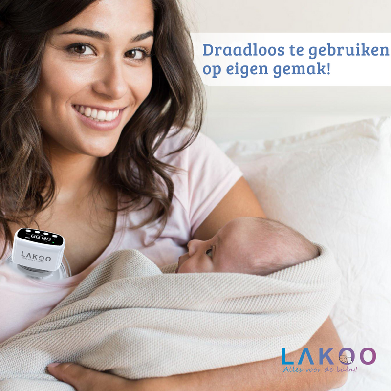 LAKOO® - Cordless Double Electric Breast Pump 2 pack