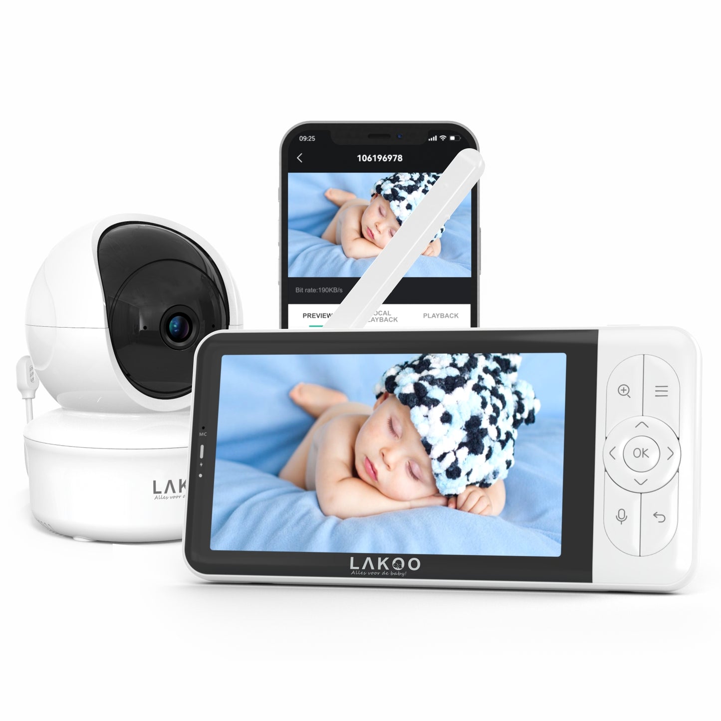 Lakoo® - Babyfoon met Camera PRO 6