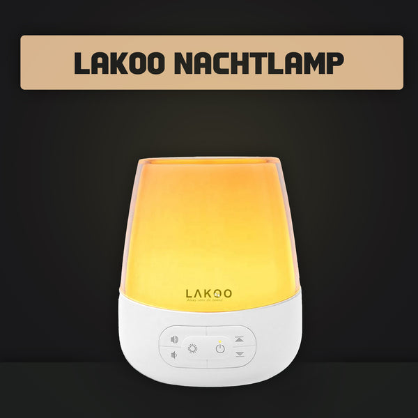 Lakoo® - White noise machine-baby - Met lamp 8 Verschillende kleuren - 20 verschillende geluiden - met timer - Witte ruis machine