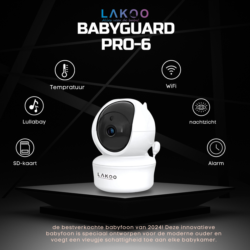 Lakoo® - Babyfoon met Camera PRO 6