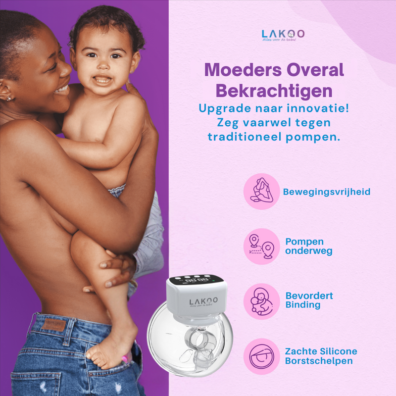 LAKOO® - Double breast pump - Manual breast pump - Electric breast pump - Breast pump