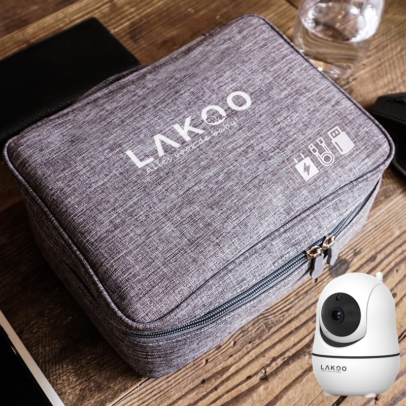 Lakoo® Storage Bag - Universal Baby Monitor Storage Bag in Gray - Durable, Water-Repellent, Handy for On the Go - Spacious Compartment, Elastic Bands &amp; Portable Design