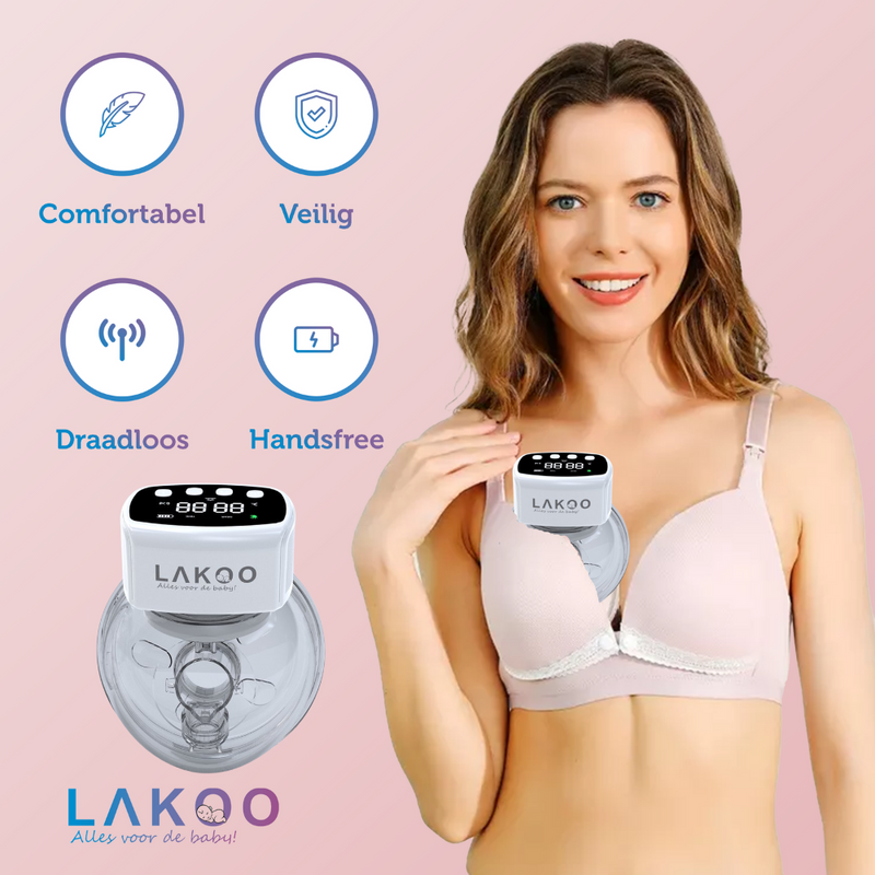 LAKOO® - Doppelmilchpumpe - Manuelle Milchpumpe - Elektrische Milchpumpe - Milchpumpe