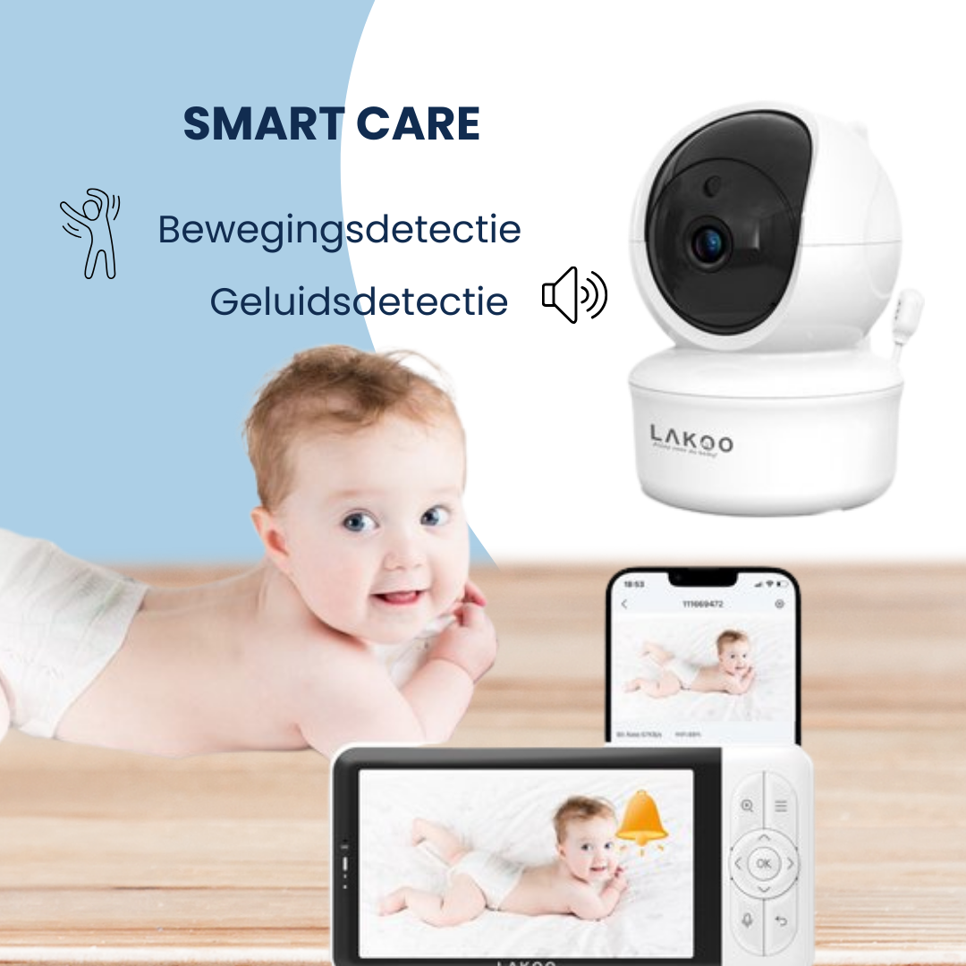 LAKOO babyfoon "Emma" - Camera en monitor - Met app