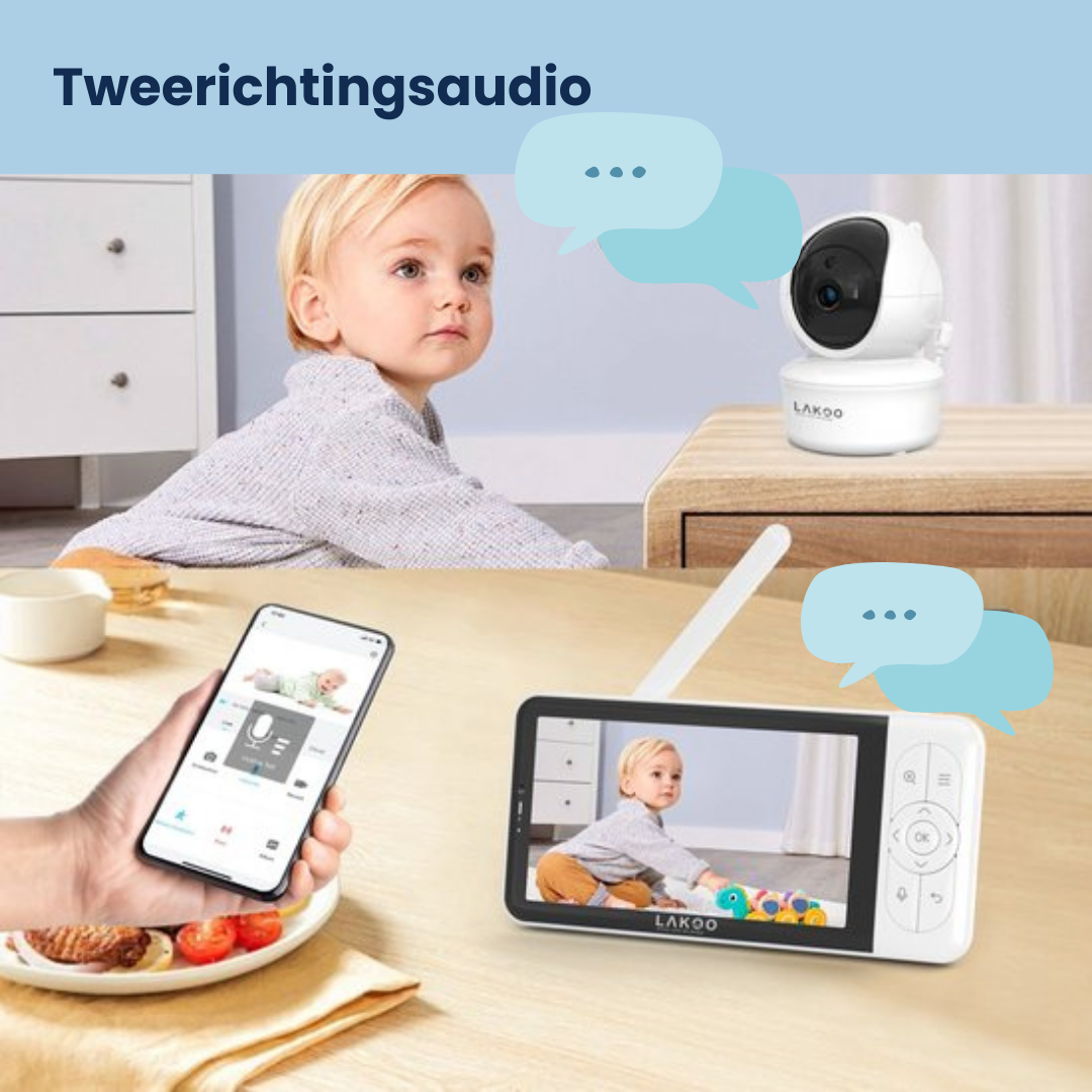 LAKOO babyfoon "Emma" - Camera en monitor - Met app