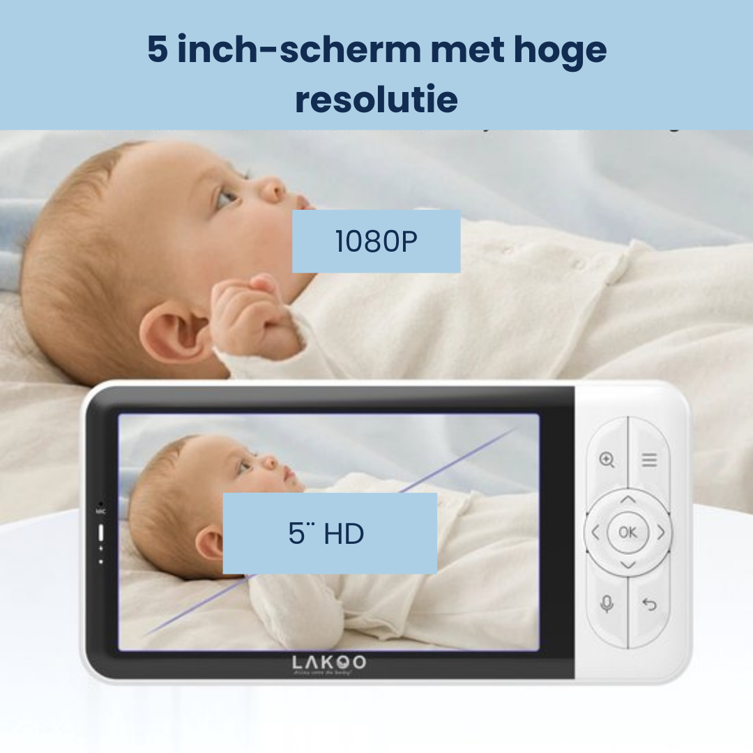 LAKOO babyfoon "Emma" - camera en monitor - met app - 2 camera's