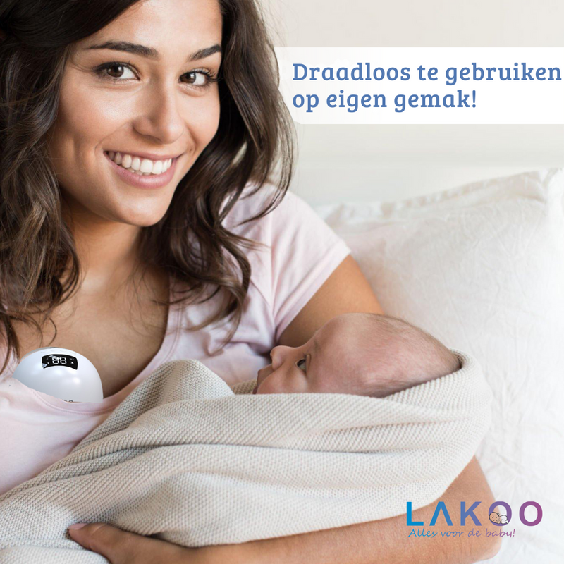 LAKOO® - Double breast pump - Manual breast pump - Electric breast pump - Breast pump - Hansfree