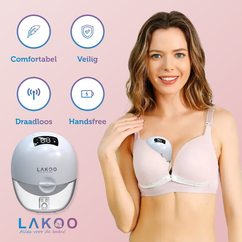 LAKOO® - Cordless Double Electric Breast Pump 2 pack