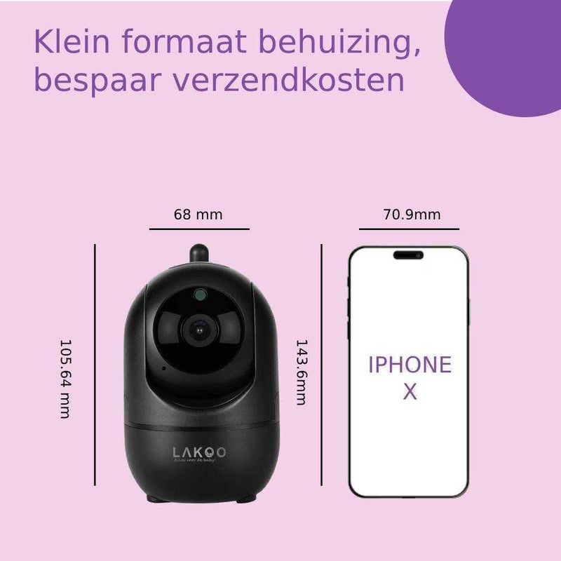 Lakoo - Babyfoon met Camera en App - WiFi - FULL HD  3 pack