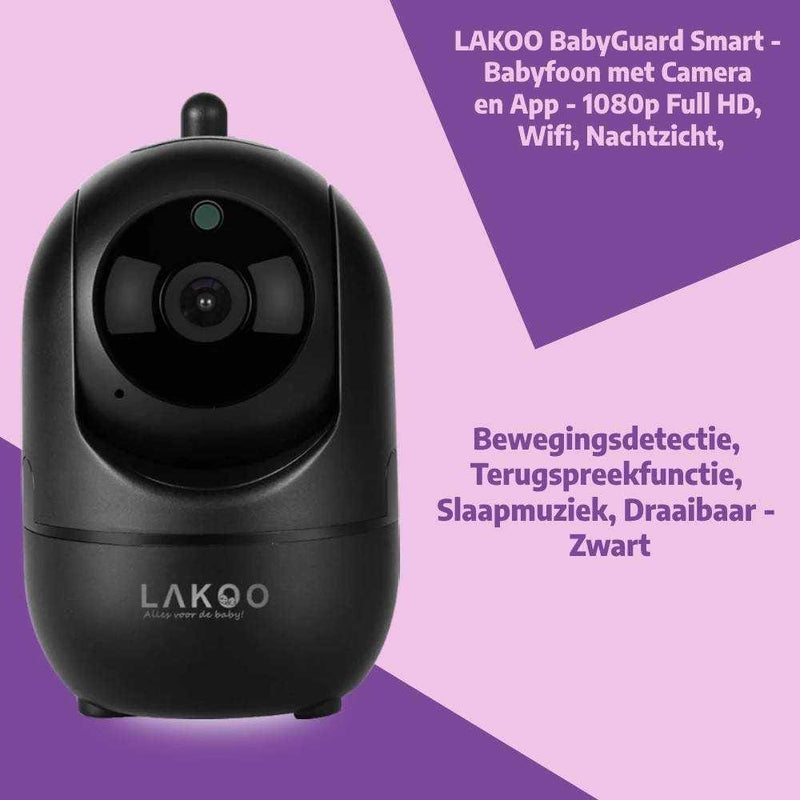 Lakoo – Babyphone mit Kamera und App – WLAN – FULL HD 3er-Pack