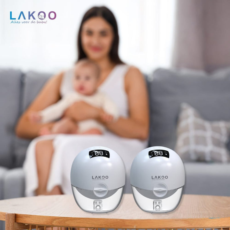 LAKOO® - Cordless Double Electric Breast Pump 2 pack