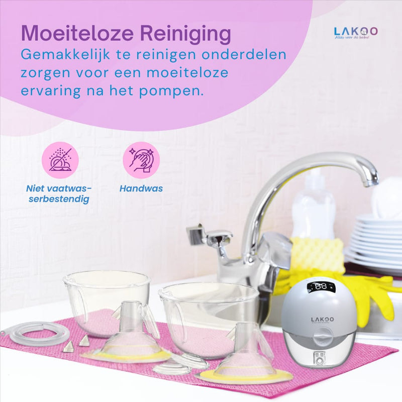 LAKOO® - Cordless Double Electric Breast Pump 2 pack