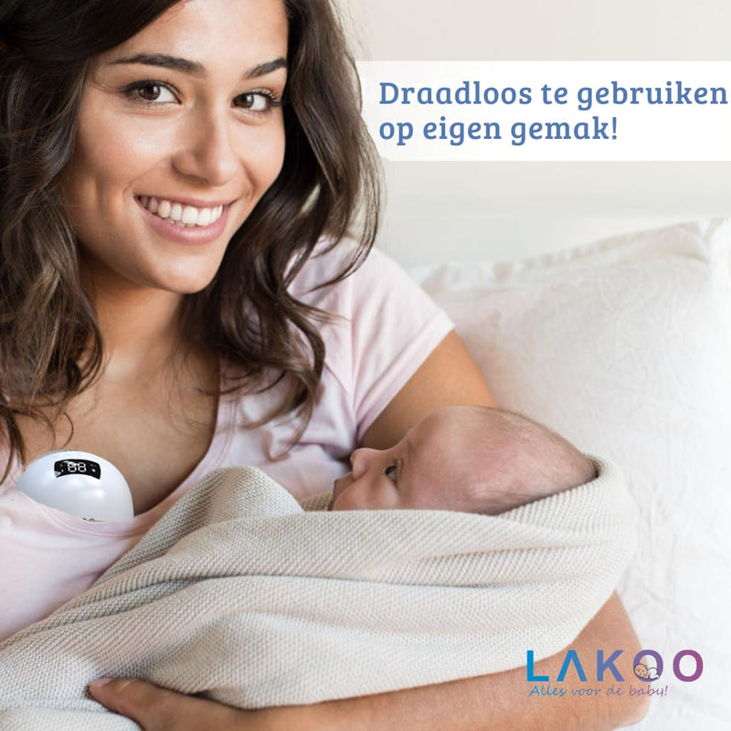 LAKOO® - Draadloze Dubbele Elektrische Borstkolf 2 pack