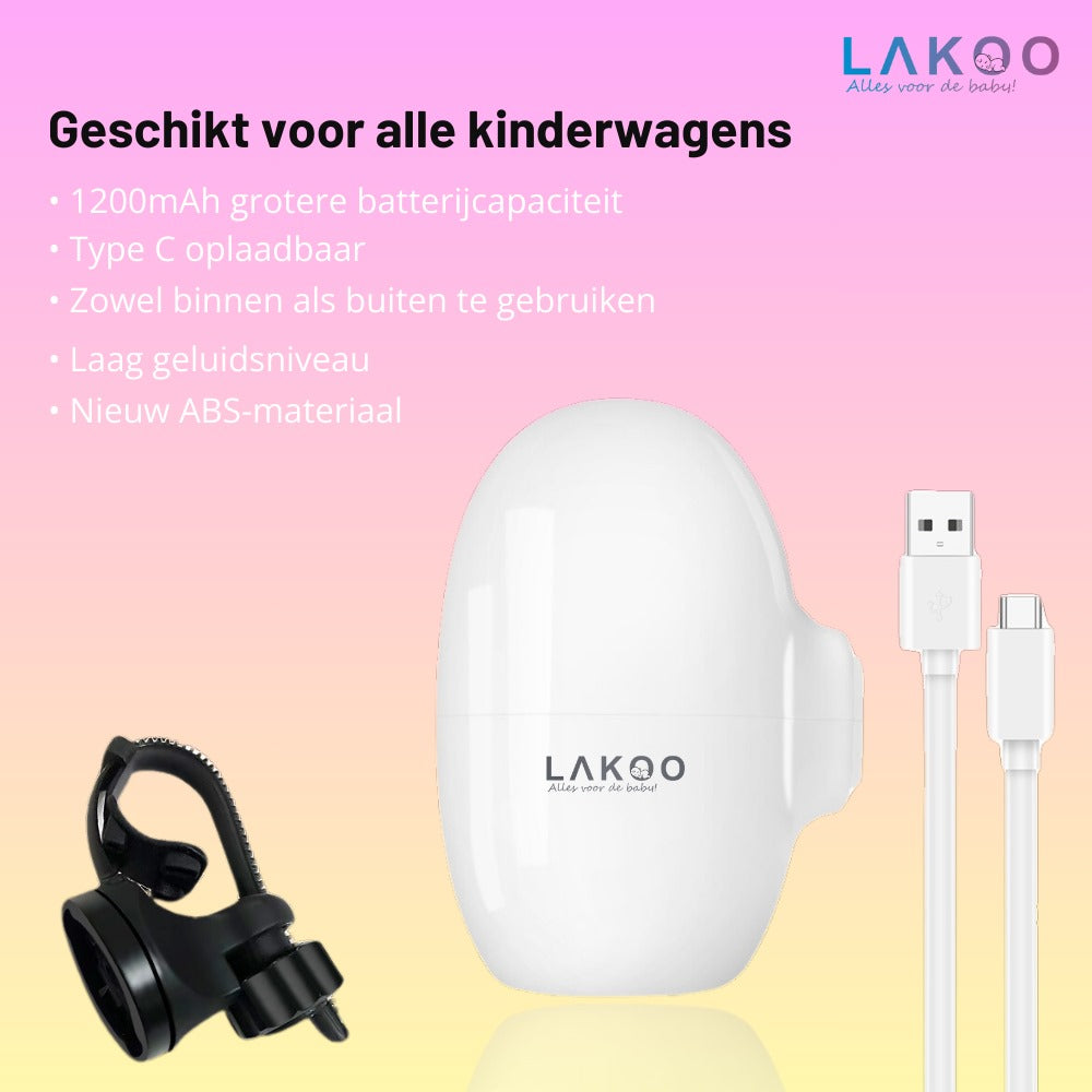 Lakoo baby smart babyfoon met lakoo baby flesswarmer met lakoo baby rocker combi deal 6