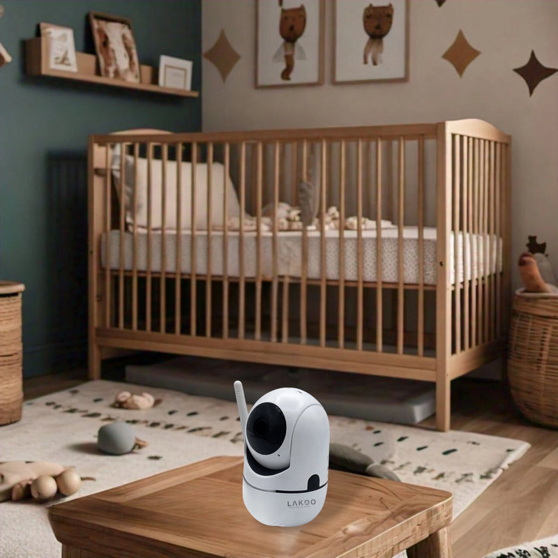 LAKOO BabyGuard Smart - Baby Monitor with Camera and App - 1080p Full HD, WiFi, Night Vision, Motion Detection, Talkback Function, Sleep Music, Rotatable - 2 Pack