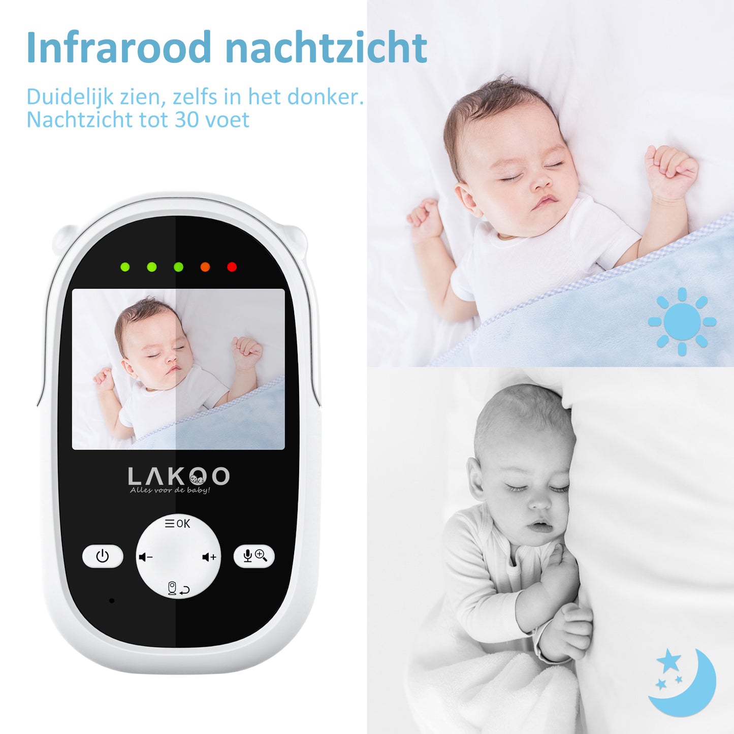 LAKOO Babyfoon MiniGuard Vision C Kleincompact Goedkoopte