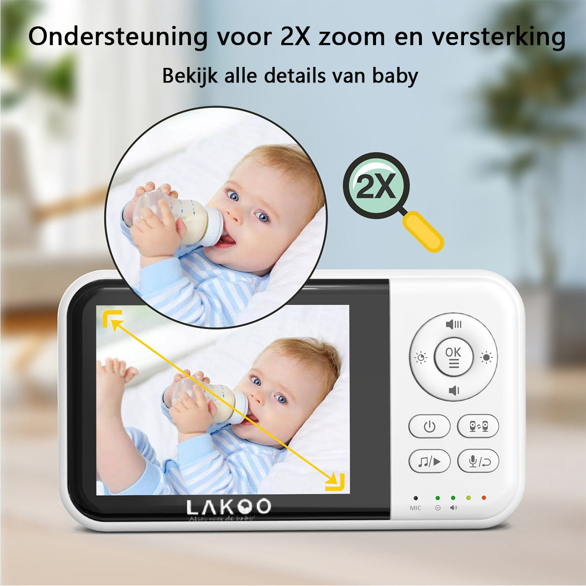 Lakoo Babyfoon - babymonitor- Video Audio - 3 inch