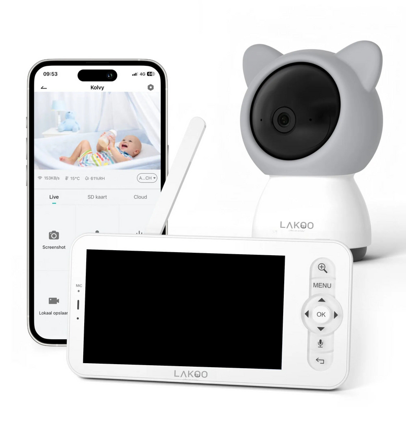 Lakoo BabyGuard Pro Kitty Babyfoon met camera en app
