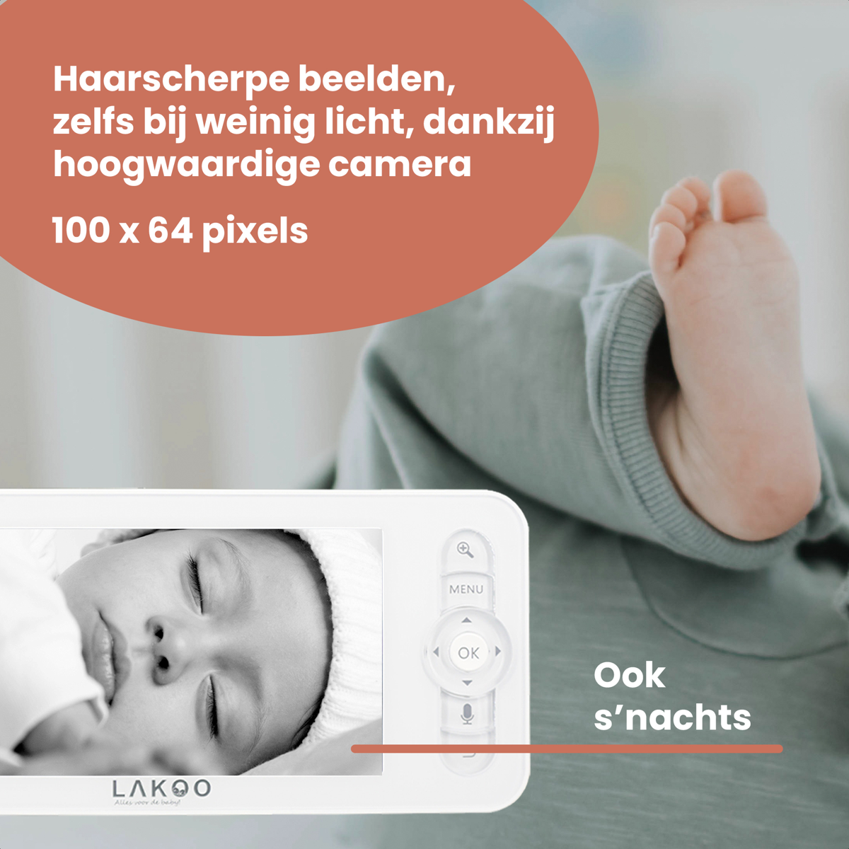 Lakoo BabyGuard Pro Kitty Babyfoon met camera en app