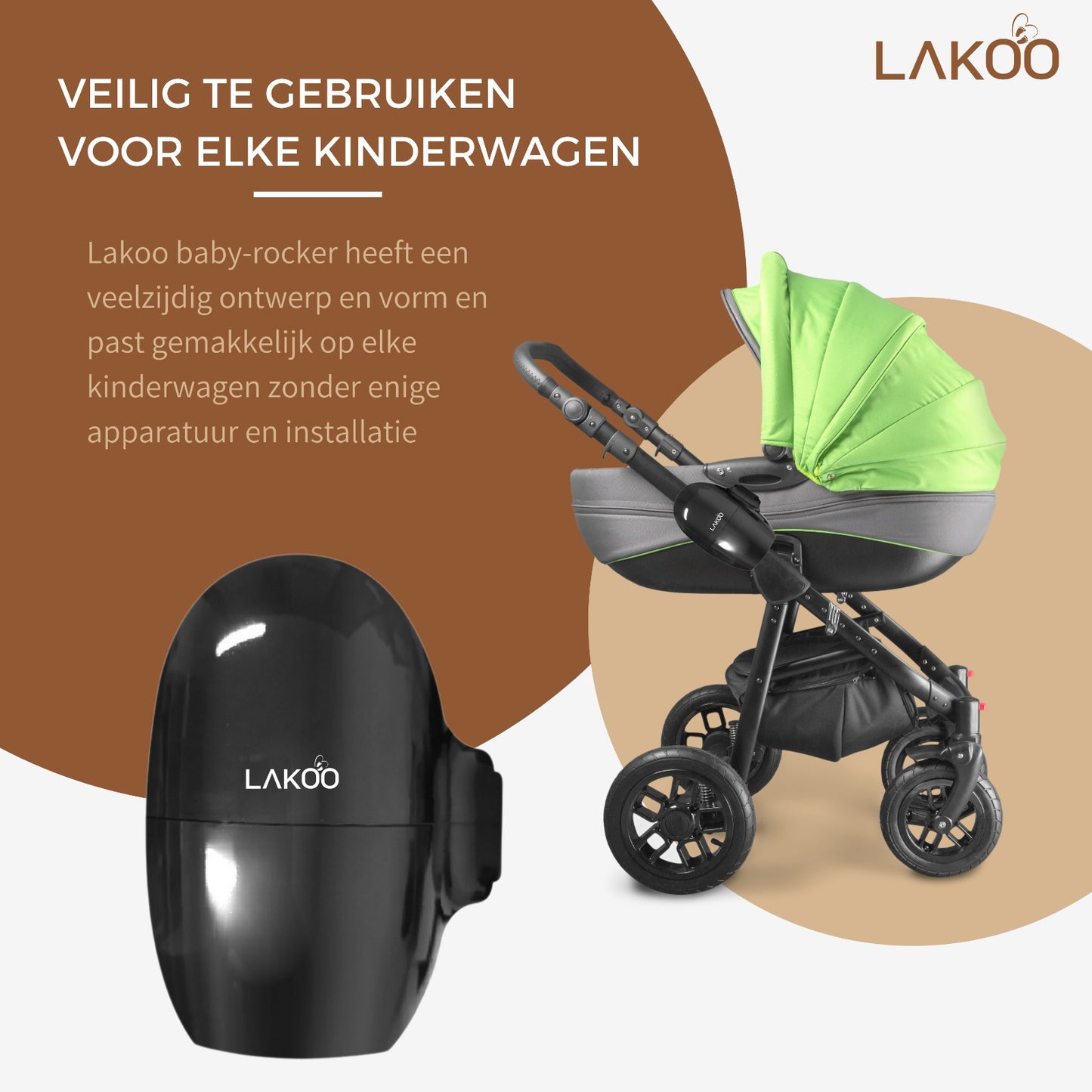 Lakoo Babyrocker  Zwart