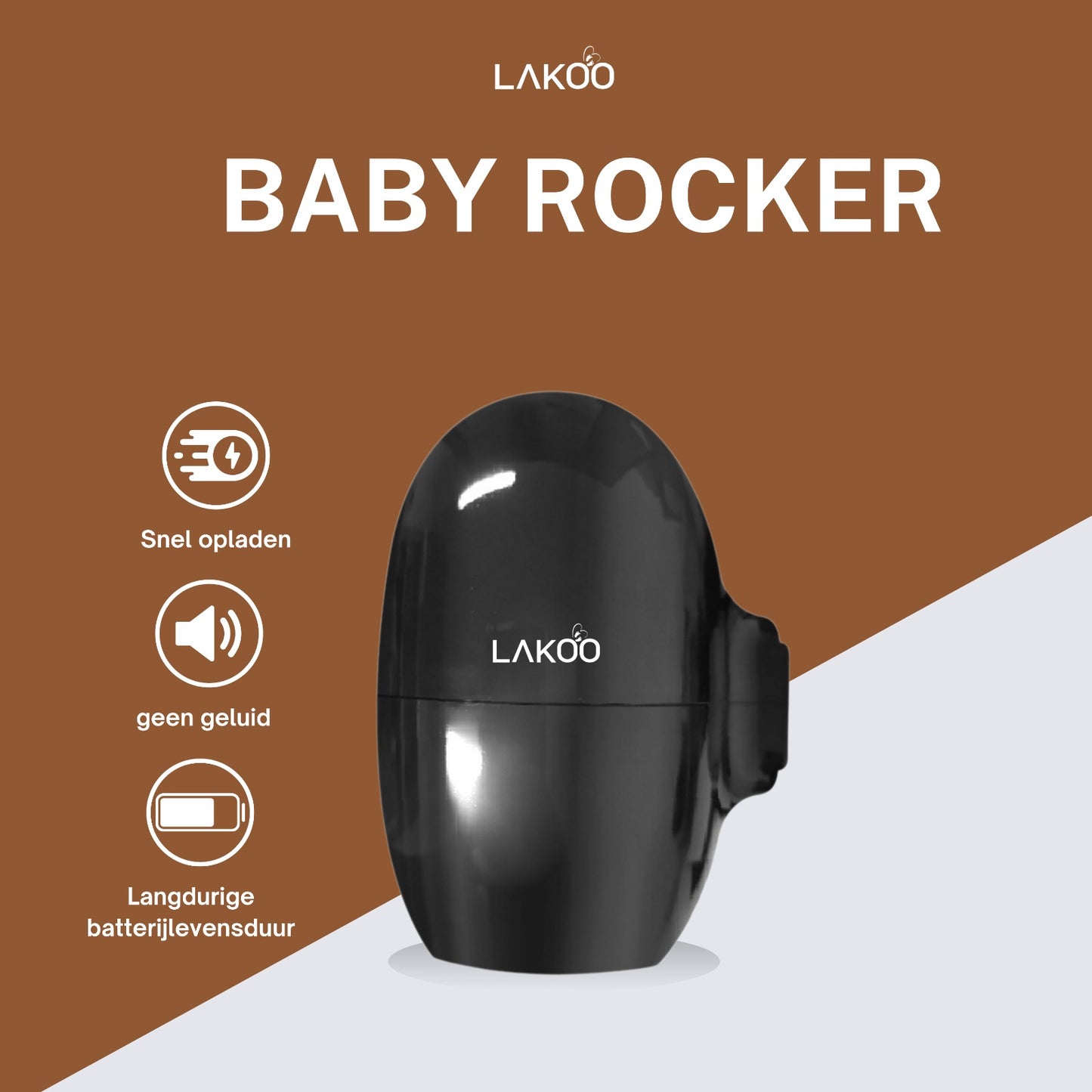 Lakoo Babyrocker  Zwart