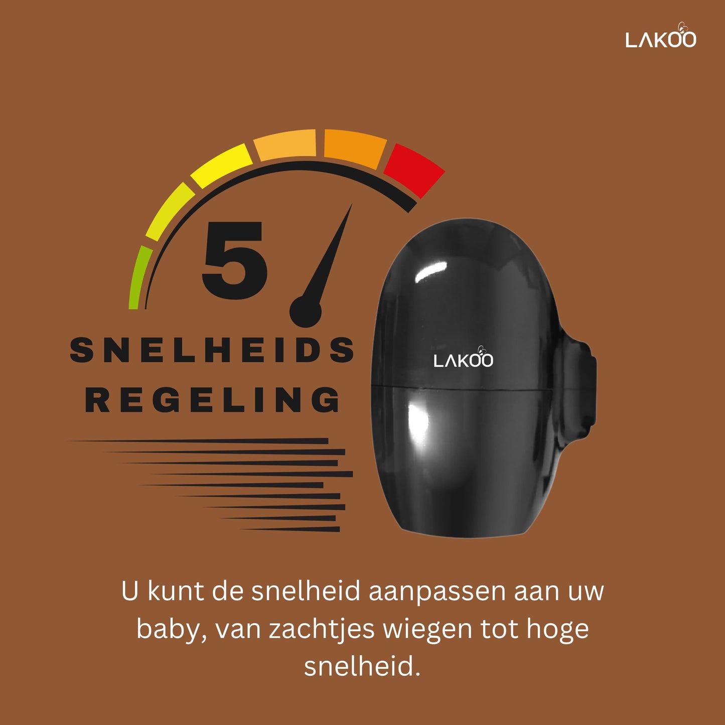 Lakoo Babyrocker  Zwart