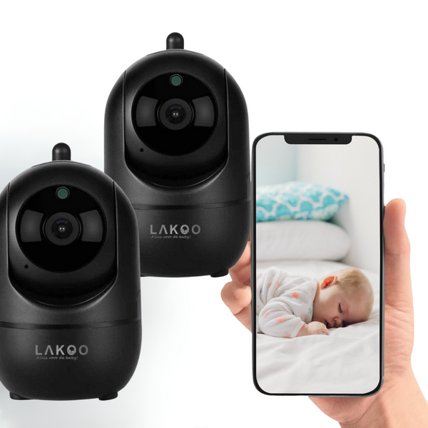 Lakoo – Babyphone mit Kamera und App, 2er-Pack