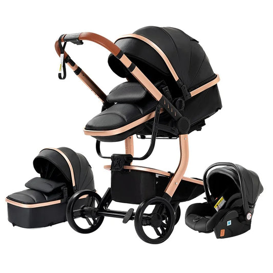 LAKOO Kinderwagen 3 in 1  black