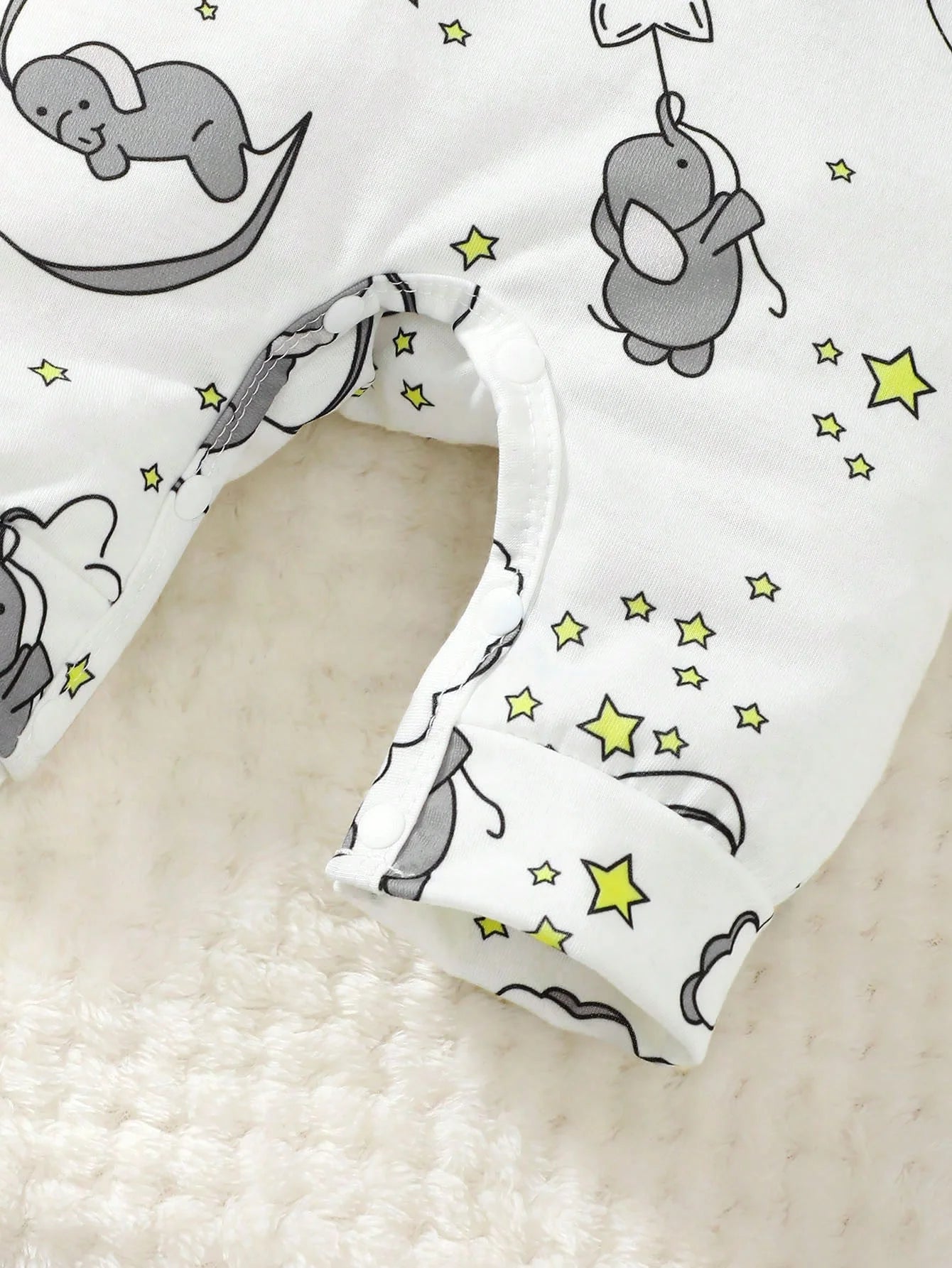 Schattige 2-delige Babyset met Cartoon Olifant Design 🐘💕