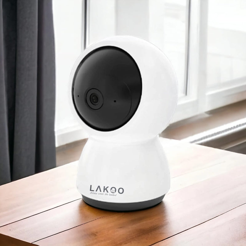 Lakoo® BabyGuard – Sicherheitskamera – Hundekamera – Babyphone mit Kamera und App – 720HD – WLAN – Nachtsicht – Bewegungserkennung – Talkback-Funktion – drehbar – Innenüberwachungskamera – Schlafmusik