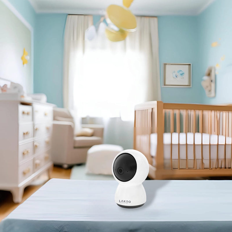 Lakoo® BabyGuard - Security camera - Dog camera - Baby monitor with Camera and app - 720HD - WiFi - Night vision - Motion detection - Talk-back function - Rotatable - Indoor surveillance camera - sleep music