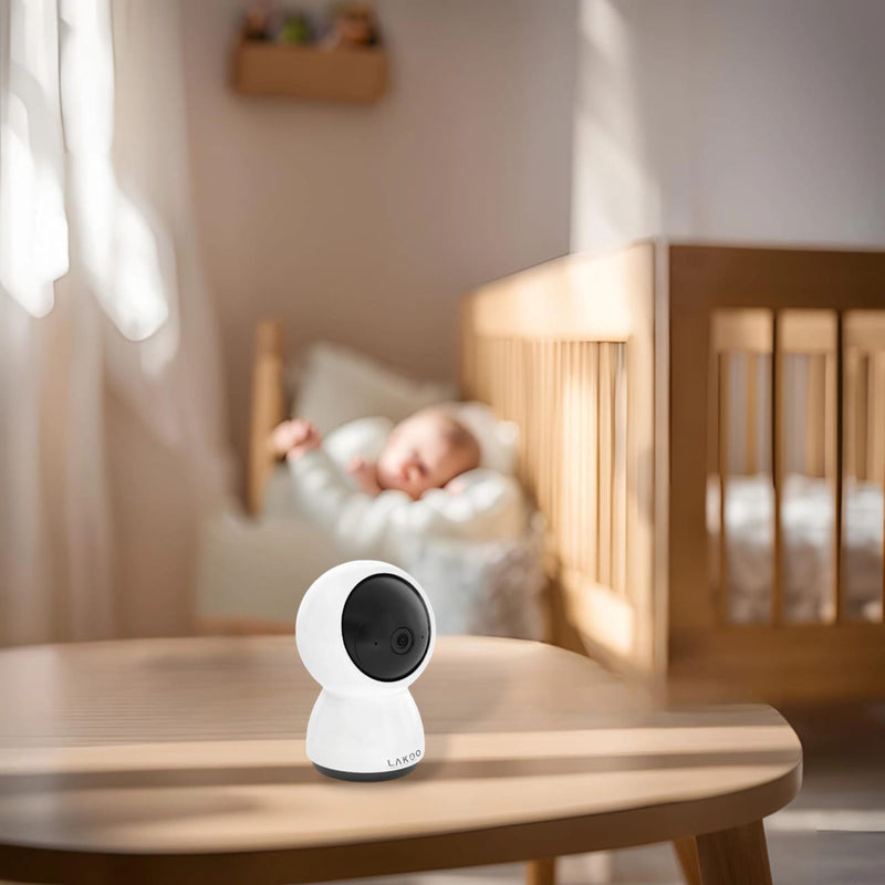 Lakoo® BabyGuard - Security camera - Dog camera - Baby monitor with Camera and app - 720HD - WiFi - Night vision - Motion detection - Talk-back function - Rotatable - Indoor surveillance camera - sleep music