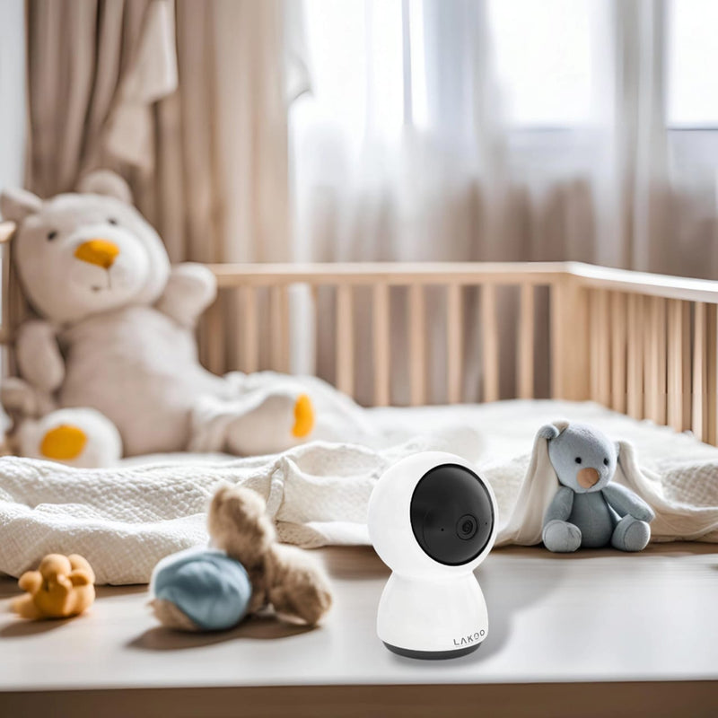 Lakoo® BabyGuard - Security camera - Dog camera - Baby monitor with Camera and app - 720HD - WiFi - Night vision - Motion detection - Talk-back function - Rotatable - Indoor surveillance camera - sleep music