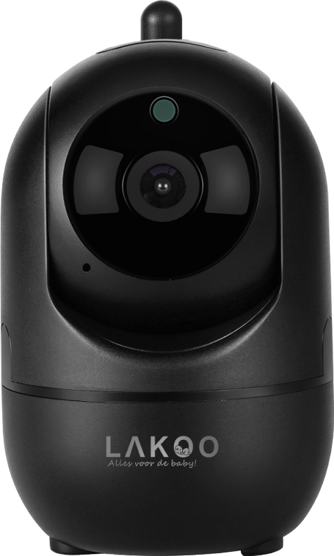 LAKOO BabyGuard Smart - Baby Monitor with Camera and App - 1080p Full HD, WiFi, Night Vision, Motion Detection, Talkback Function, Sleep Music, Rotatable - Black