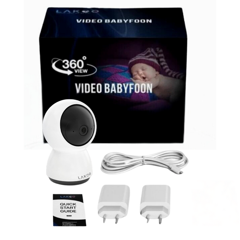 Lakoo® BabyGuard - Security camera - Dog camera - Baby monitor with Camera and app - 720HD - WiFi - Night vision - Motion detection - Talk-back function - Rotatable - Indoor surveillance camera - sleep music