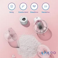 LAKOO Handfreie Milchpumpe – einseitige elektrische Milchpumpe – 3 Modi – Abpumpen und Massage – bequem mit weichen und flexiblen Brustbechern – kabellos und einfach zu transportieren