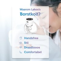 LAKOO Handsfree Borstkolf - Enkelzijdige Elektrische Borstkolf - 3 Standen - Kolven & Massage - Comfortabel met Zacht en Flexibele Borstcups - Draadloos & Makkelijk Mee te Nemen