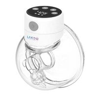 LAKOO Handfreie Milchpumpe – einseitige elektrische Milchpumpe – 3 Modi – Abpumpen und Massage – bequem mit weichen und flexiblen Brustbechern – kabellos und einfach zu transportieren