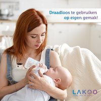 LAKOO Handsfree Borstkolf - Enkelzijdige Elektrische Borstkolf - 3 Standen - Kolven & Massage - Comfortabel met Zacht en Flexibele Borstcups - Draadloos & Makkelijk Mee te Nemen